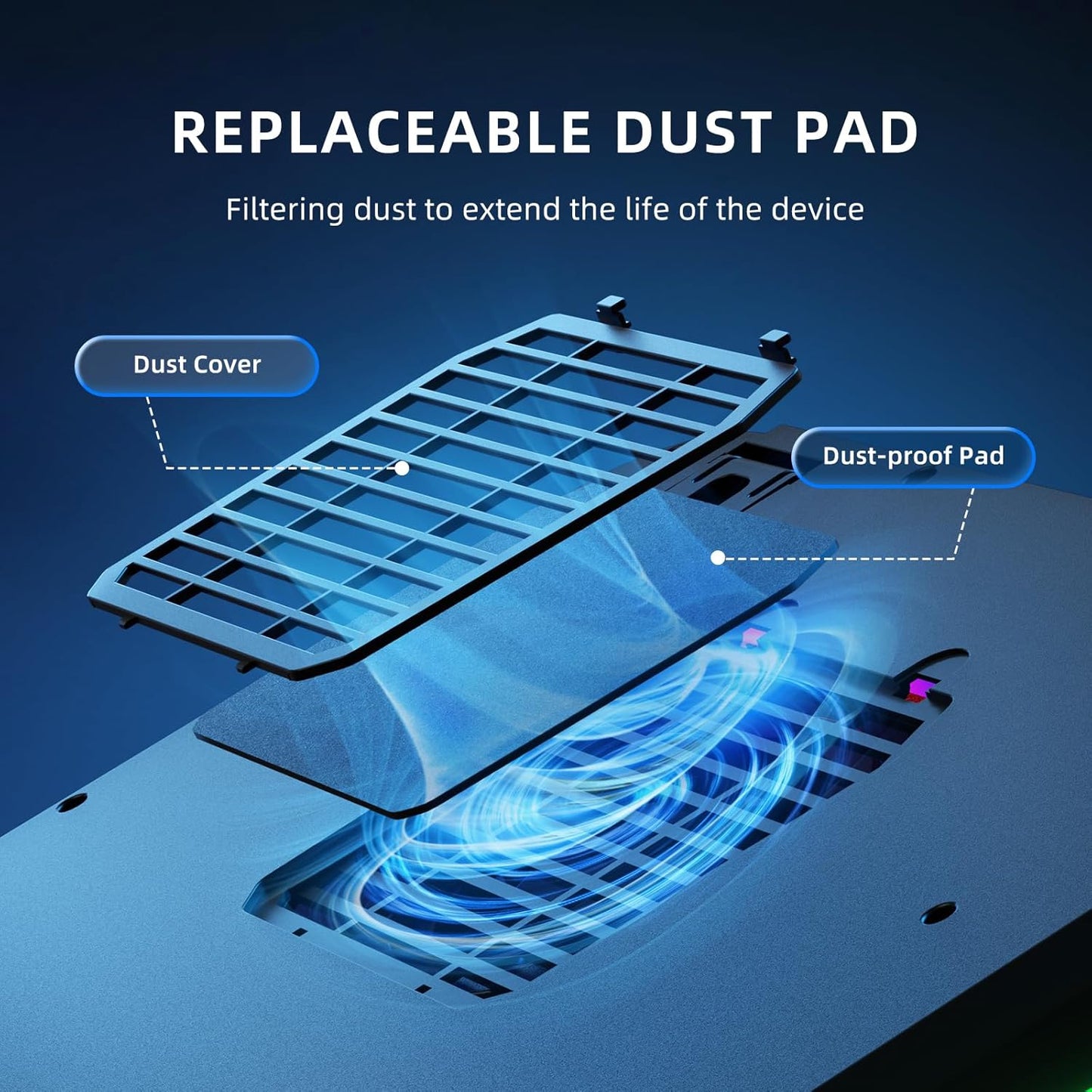 RGB Laptop Cooling Pad – High-Speed 3500 RPM Fan, Touch LED Control, 3 USB Ports & Adjustable Heights (12–19”)
