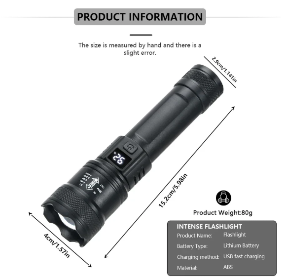 Powerful P70 Led Flashlights 5000LM