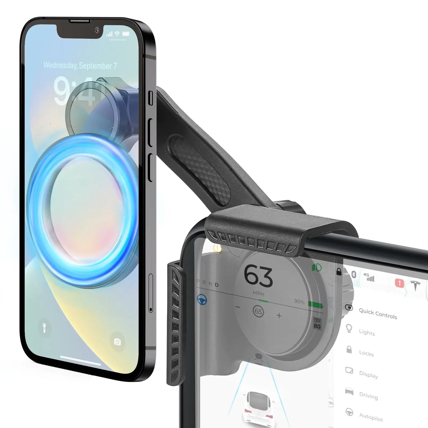 MagSafe Tesla Phone Mount – Strong Magnetic Holder for Model 3/Y/Cybertruck (2024)