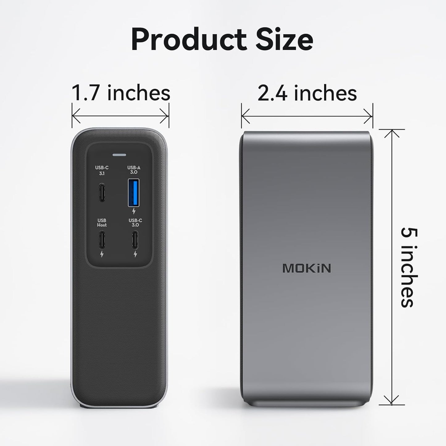 USB C Laptop Docking Station USB-C Docking Station with 100W PD Charging 4K HDMI 10 Gbps Fast Data Transfers Gigabit Ethernet Port USB C Dock for MacBook Pro Dell Phone iPad and More